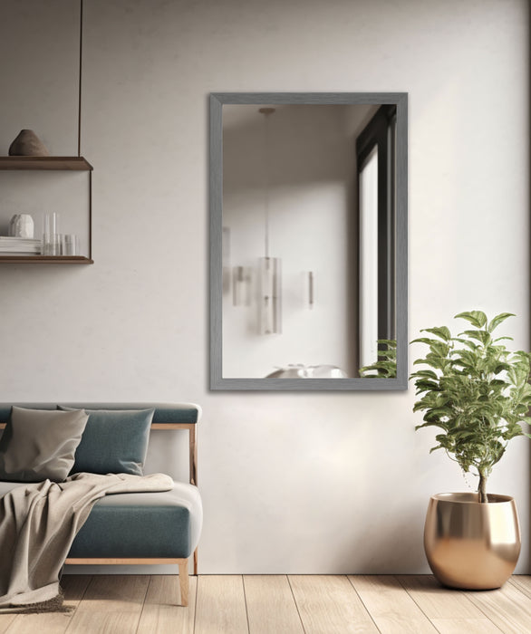 Spiegelrahmen Klassiko, Farbe: Aluminium glänzend | Wandspiegel in 11 Größen