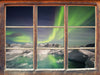 gewaltiges Polarlicht 3D Wandtattoo Fenster