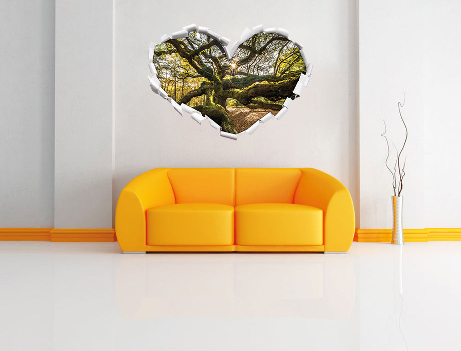 gigantisch verzweigter Baum 3D Wandtattoo Herz Wand