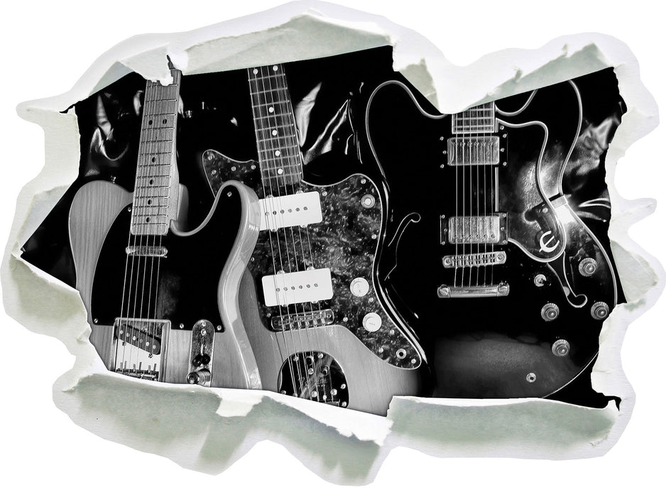 elegante E-Gitarren 3D Wandtattoo Papier
