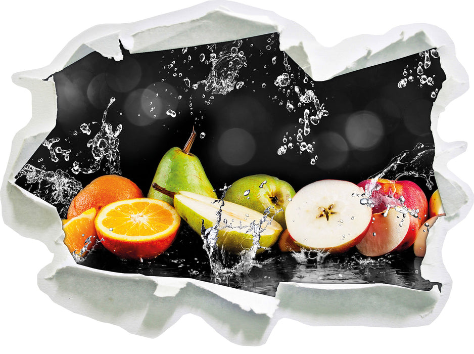 Früchte im Wasser 3D Wandtattoo Papier