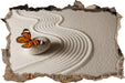 Zen Schmetterling  3D Wandtattoo Wanddurchbruch
