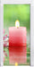 Kleine Seerose neben Kerze Türaufkleber