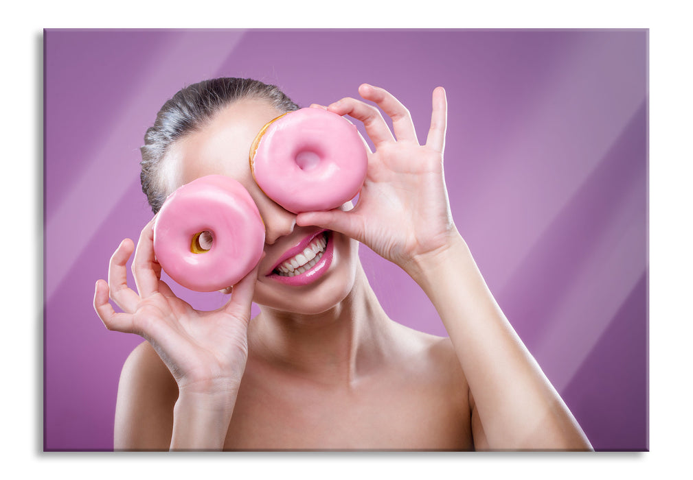 Lustige Donuts, Glasbild