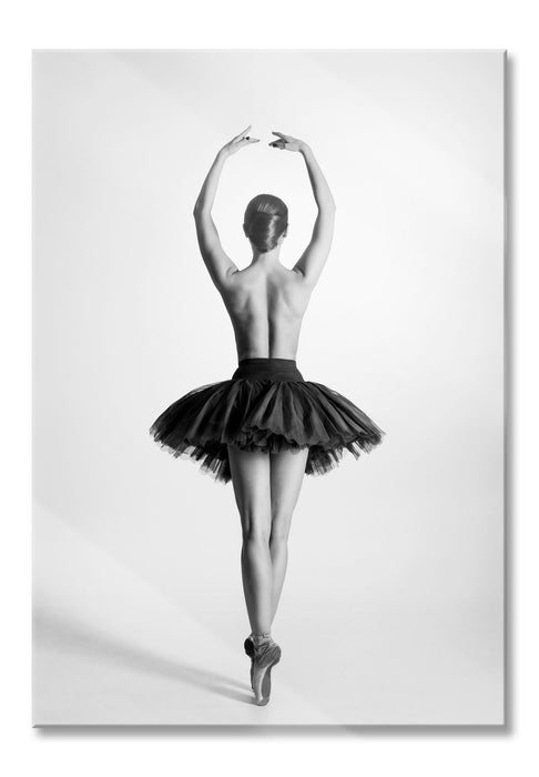 sexy nackte Ballettpose, Glasbild
