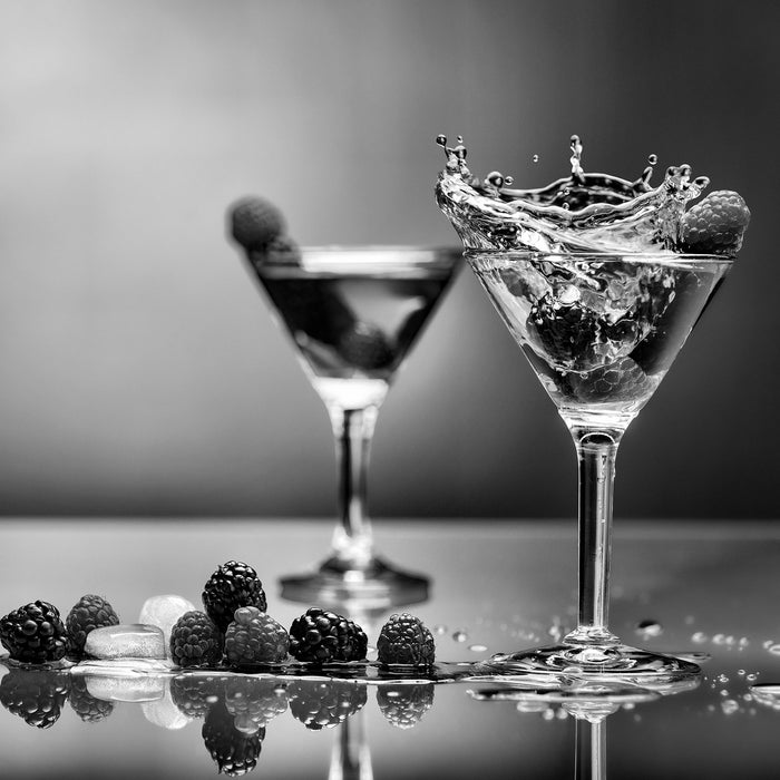 Coole Cocktails, Glasbild Quadratisch