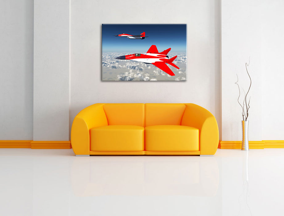 Kampfjets Leinwandbild über Sofa
