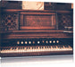altes Klavier schwarz-Weiß Leinwandbild