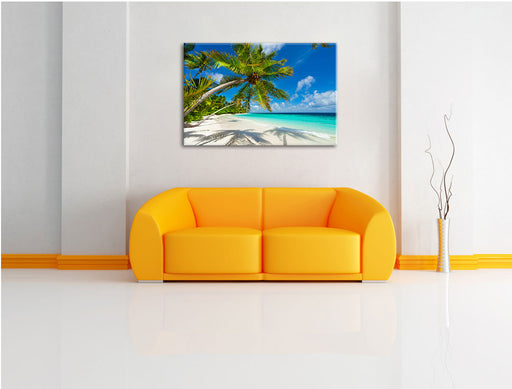 Palmenstrand Leinwandbild über Sofa
