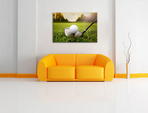 Golf Abschlag Leinwandbild über Sofa