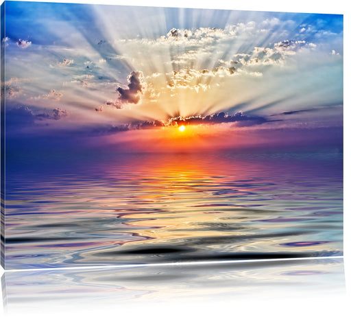 Sonnenaufgang im Meer Leinwandbild