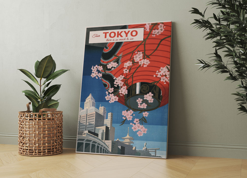 Vintage Poster  - Japan Tokyo, Leinwandbild
