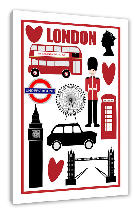 Vintage Poster  - London Picto, Leinwandbild