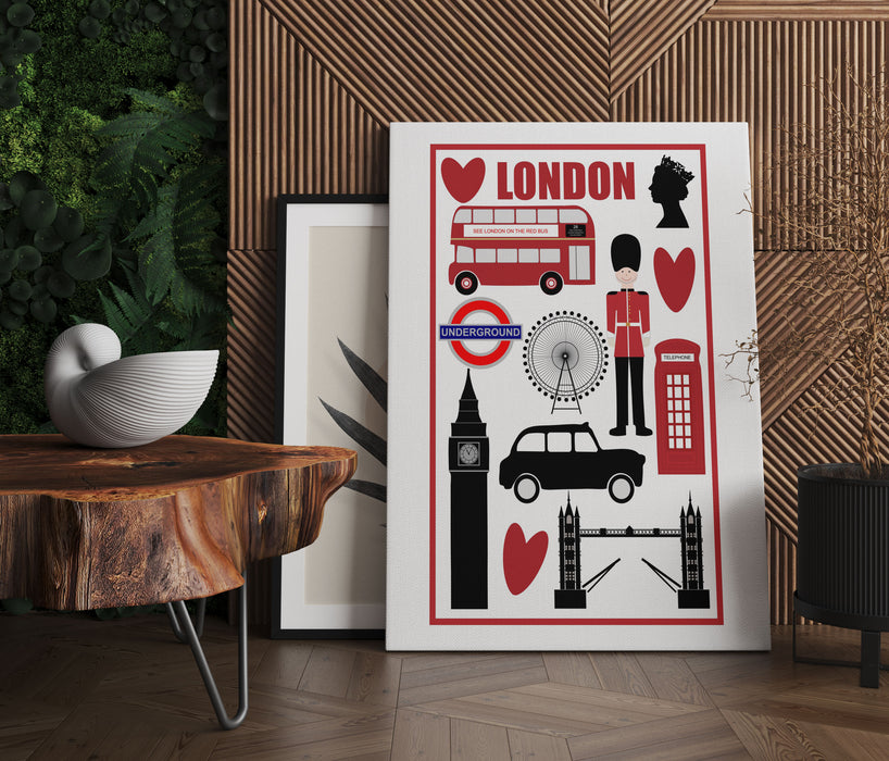 Vintage Poster  - London Picto, Leinwandbild