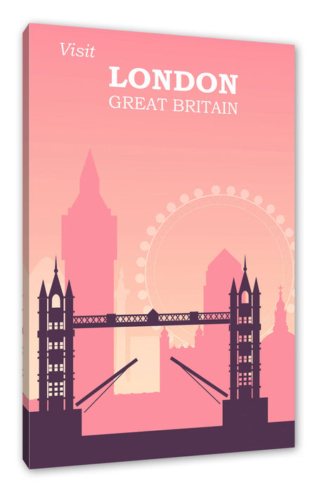 Vintage Poster  - London Tower Bridge, Leinwandbild