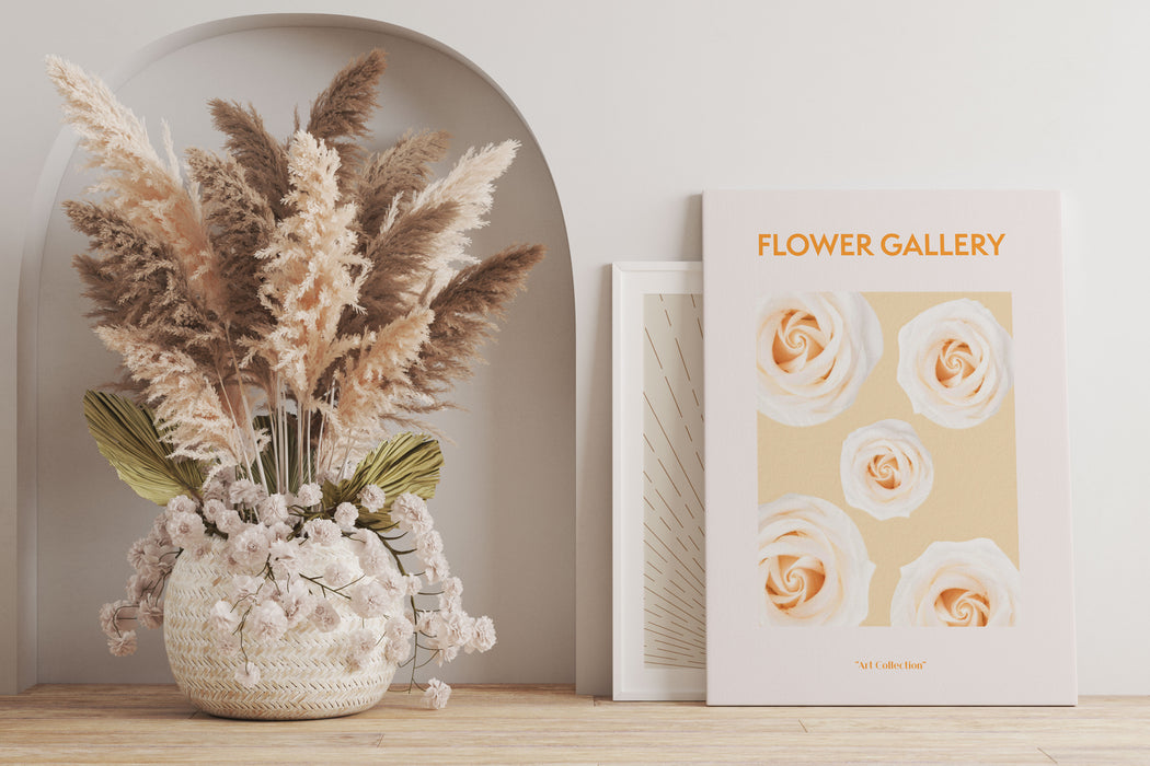 Flower Gallery  - Weiße Rose, Leinwandbild