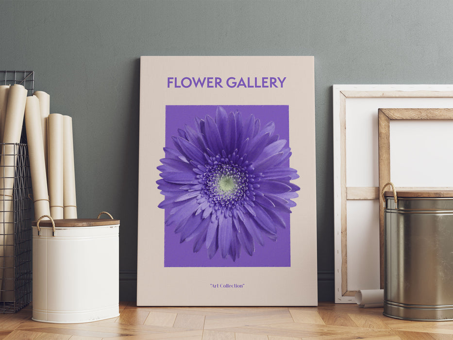 Flower Gallery  - Lila Gerbera , Leinwandbild