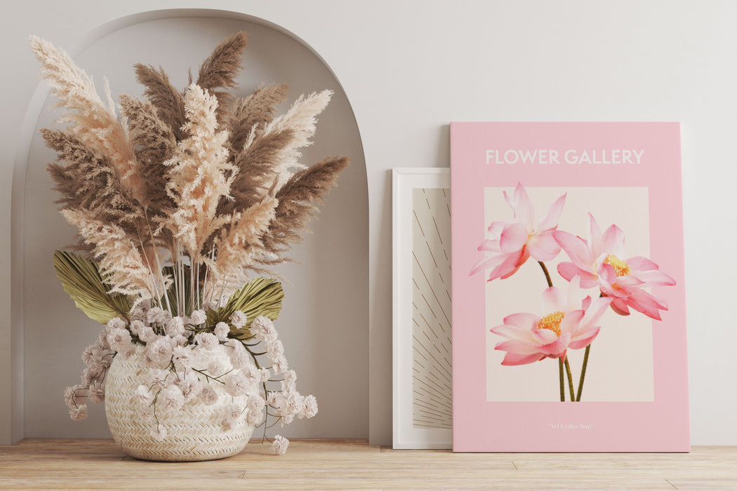 Flower Gallery  - Rosa Lotusblüte, Leinwandbild