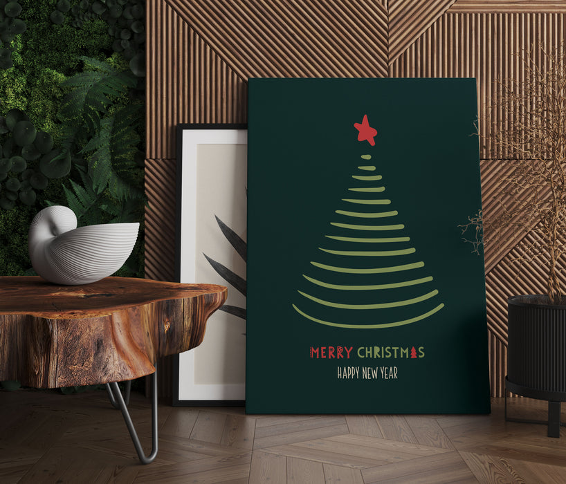 Weihnachts Collection  - Weihnachtsbaum Schriftzug VI, Leinwandbild