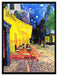 Vincent Van Gogh - Nachtcafé Nachts vor dem Café  auf Leinwandbild gerahmt Größe 80x60