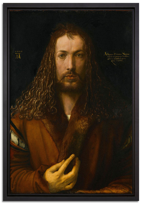 Albrecht Dürer - Selbstbildnis   auf Leinwandbild gerahmt Größe 60x40