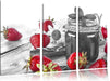 Erdbeeren Marmelade Leinwandbild 3 Teilig