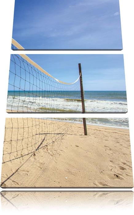 Volleyballnetz am Strand, Leinwandbild