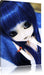 Pullip-Puppe mit blau Haaren Leinwandbild