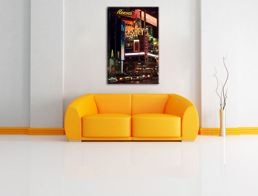 Hershey's in New York Leinwandbild über Sofa