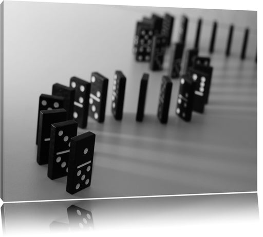 lange Dominokette Leinwandbild