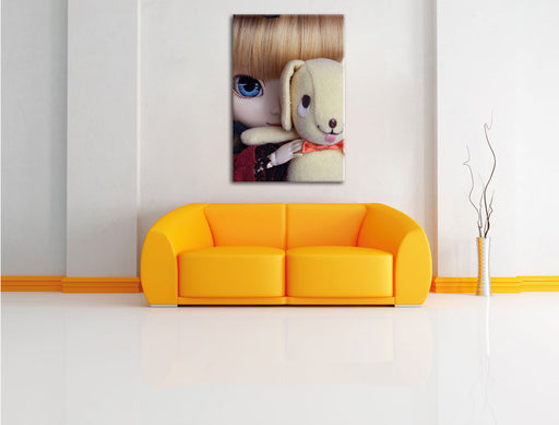 Rotkäppchen-Pullip Leinwandbild über Sofa