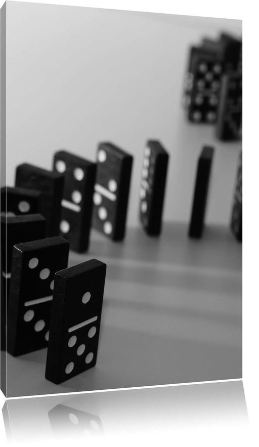 lange Dominokette Leinwandbild