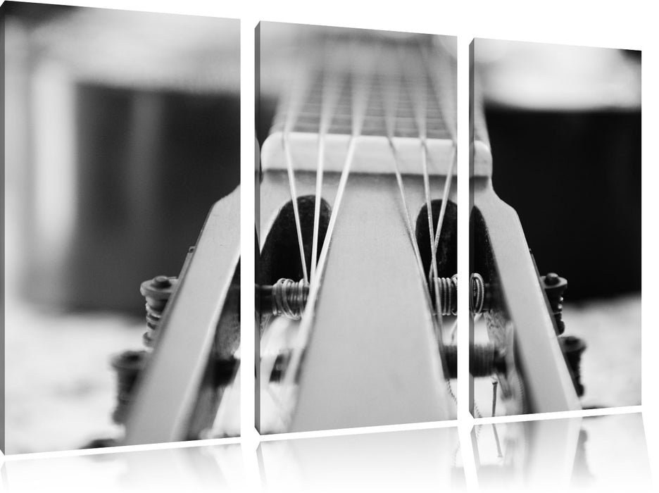 Gitarrensaiten Wirbel Leinwandbild 3 Teilig