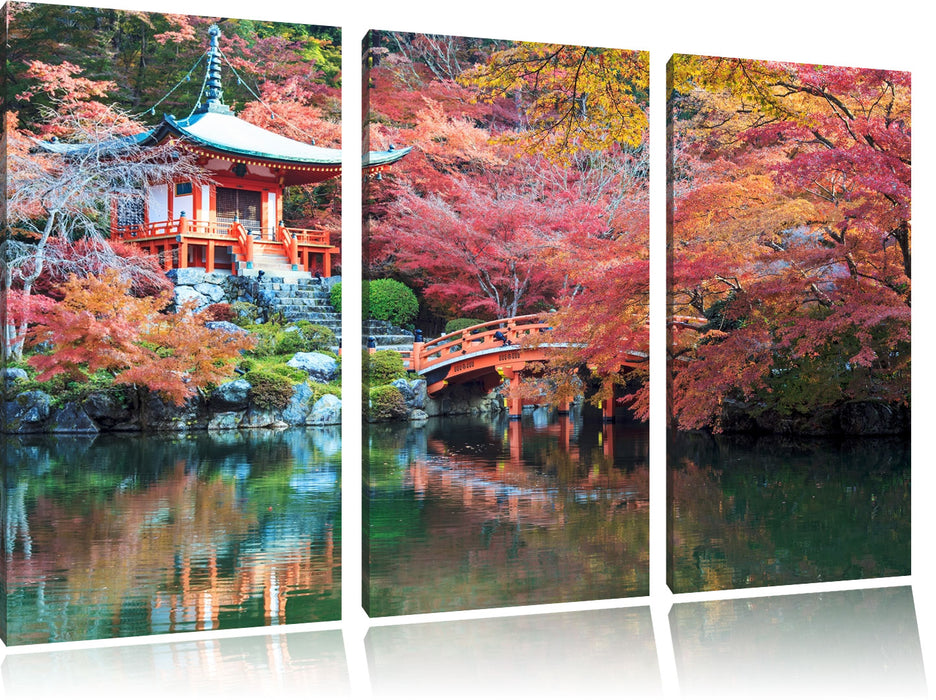 Wunderschönes Kloster in Japan Leinwandbild 3 Teilig