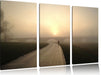 Laufen im Morgengrauen Leinwandbild 3 Teilig