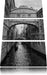 Romantischer Kanal in Venedig Leinwandbild 3 Teilig