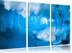 Prächtige Eishöhle Leinwandbild 3 Teilig