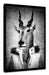 Antilopenkopf mit Menschenkörper, Monochrome Leinwanbild Rechteckig
