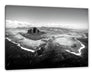 Blick von oben auf die Trauminsel Mauritius, Monochrome Leinwanbild Rechteckig