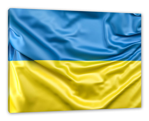 Ukraine Flagge Leinwandbild Rechteckig