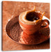 Kaffee spritzt aus Tasse Leinwandbild Quadratisch