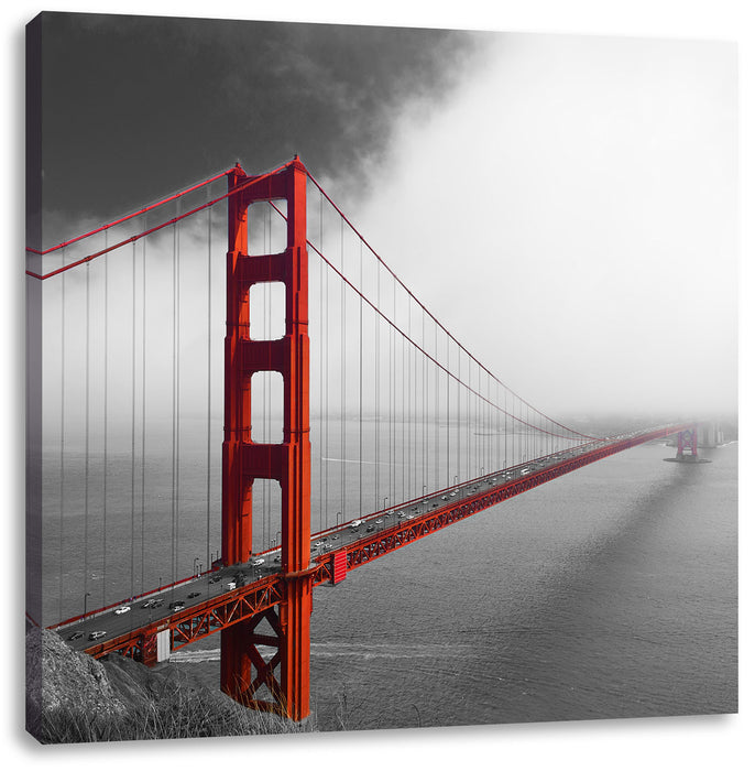 Golden Gate Bridge USA Leinwandbild Quadratisch