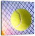 Tennisschläger Tennisball Leinwandbild Quadratisch