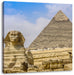 Sphinx von Gizeh mit Pyramide Leinwandbild Quadratisch