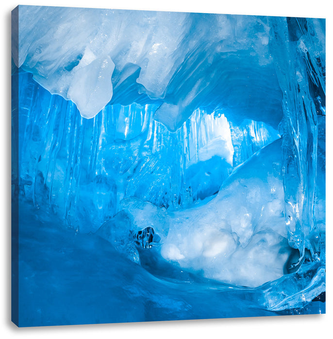 Prächtige Eishöhle Leinwandbild Quadratisch