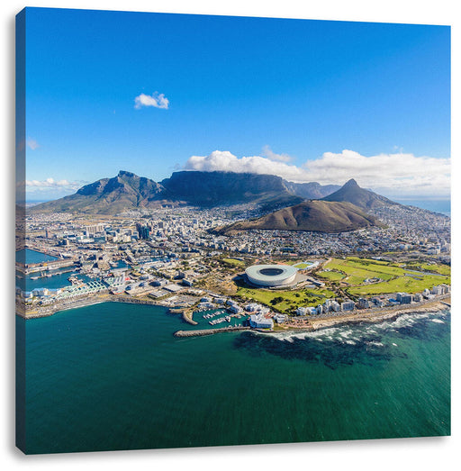 Luftaufnahme von Kapstadt Leinwanbild Quadratisch