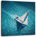 Einsames Segelboot auf dem Meer Leinwanbild Quadratisch