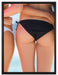 Sexy Girl Bikini auf Leinwandbild gerahmt Größe 80x60