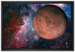 Mars im Weltall auf Leinwandbild gerahmt Größe 60x40