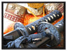 edle Samurai-Schwerter auf Leinwandbild gerahmt Größe 80x60
